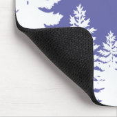 Minimalistische Kiefernwälder Silhouette Mousepad (Ecke)