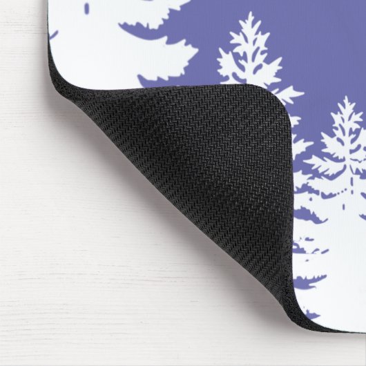 Minimalistische Kiefernwälder Silhouette Mousepad (Ecke)