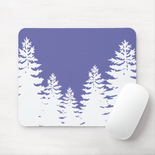 Minimalistische Kiefernwälder Silhouette Mousepad (Mit Mouse)