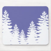 Minimalistische Kiefernwälder Silhouette Mousepad (Vorne)