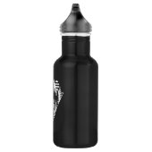 Minimalistische Kiefernwaldszene Edelstahlflasche (Rechts)