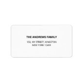 Minimalistische Kinderankündigung Weihnachten Adressaufkleber (Vorne)