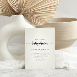 Minimalistische Kinderdusche Einladung