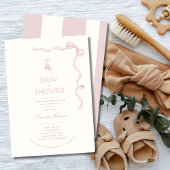 Minimalistische Kinderdusche Einladung Kalligrafie