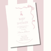 Minimalistische Kinderdusche Einladung Kalligrafie