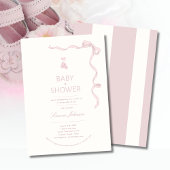 Minimalistische Kinderdusche Einladung Kalligrafie