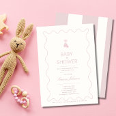 Minimalistische Kinderdusche Einladung Kalligrafie