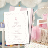 Minimalistische Kinderdusche Einladung Kalligrafie