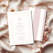 Minimalistische Kinderdusche Einladung Kalligrafie