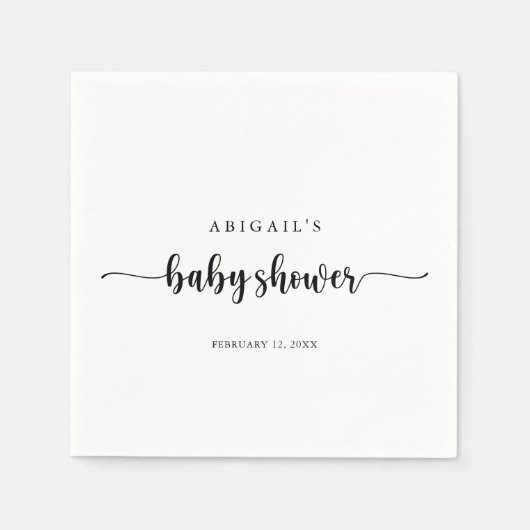 Minimalistische Kinderdusche Napkins Serviette (Vorderseite)