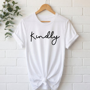 Minimalistische Kindly Signature Schrift Tri-Blend Shirt