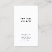 Minimalistische Kirche | Pastor und Ministerium fü Visitenkarte (Rückseite)
