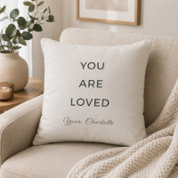 Minimalistische Kissenhülle You Are Loved Neutral