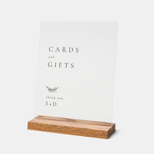 Minimalistische Klarsichtkarten und Geschenke für Acrylschild (Winkel)