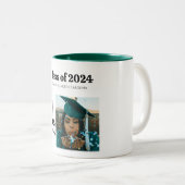 Minimalistische Klasse 2025 Graduate Gift Zweifarbige Tasse (VorderseiteRechts)