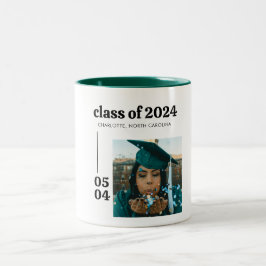 Minimalistische Klasse 2025 Graduate Gift Zweifarbige Tasse