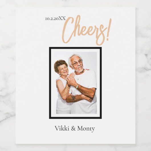 Minimalistische Klasse Einfache Personalisierte Ve Weinetikett (Einzelnes Label)