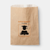 Minimalistische Klasse Wiedersehen Schwarz Orange Geschenktütchen (Vorderseite)