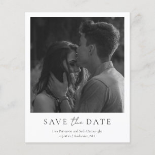 Minimalistische klassische Budget-Hochzeit Save-th