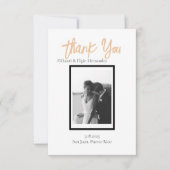 Minimalistische klassische einfache Personalisiert Dankeskarte (Vorderseite)