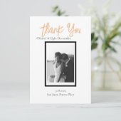Minimalistische klassische einfache Personalisiert Dankeskarte (Stehend Vorderseite)