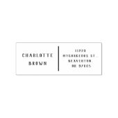 Minimalistische klassische, einfache Rücksendeadre Gummistempel (Prägung)