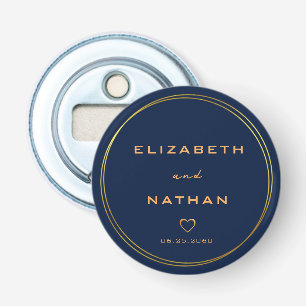 Minimalistische klassische Goldene Circle Navy Blu Flaschenöffner