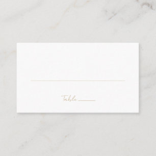 Minimalistische klassische Goldhochzeit Platzkarte