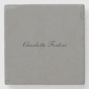 Minimalistische klassische Handschrift Schriftname Steinuntersetzer