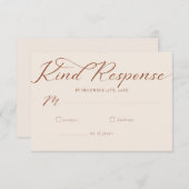 Minimalistische klassische Hochzeit mit einfachem  RSVP Karte (Vorne/Hinten)