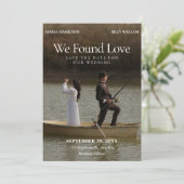 Minimalistische Klassische Romanische Foto Hochzei Save The Date (Stehend Vorderseite)