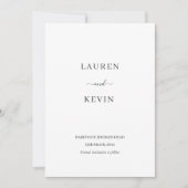 Minimalistische, klassische Save the Date Einladun Einladung (Vorderseite)