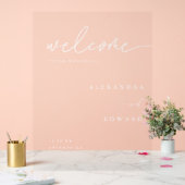 Minimalistische klassische Script-Hochzeit Willkom Acrylschild (Hochzeit)