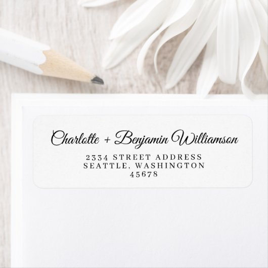 Minimalistische klassische Script-Schwarze Rücksen (Insitu)