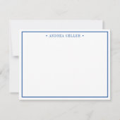 Minimalistische klassische Seestreitgrenze Mitteilungskarte (Vorderseite)