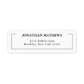 Minimalistische klassische Typografie-Quadratgrenz (Vorne)