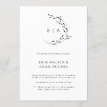 Minimalistische Kleider Monogram Simple Black Wedd