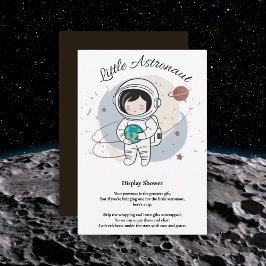 Minimalistische Kleine Astronautenpuppe Begleitkarte