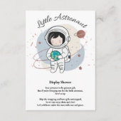 Minimalistische Kleine Astronautenpuppe Begleitkarte (Vorderseite)