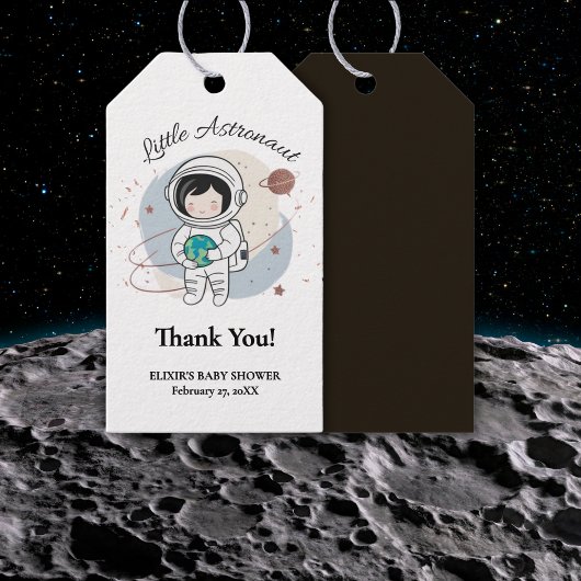 Minimalistische Kleine Astronautenpuppe Geschenkanhänger
