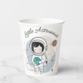 Minimalistische Kleine Astronautenpuppe Pappbecher (Vorderseite)