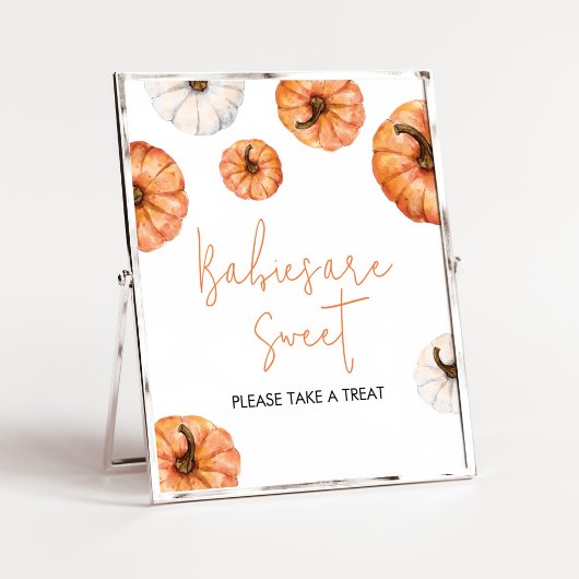 Minimalistische kleine Kürbisbabys sind süß Poster