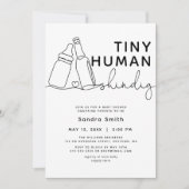 Minimalistische kleine menschliche Shindig Babydus Einladung (Vorderseite)