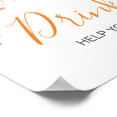 Minimalistische kleine Puffkinderduschen. Poster (Ecke)