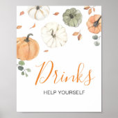 Minimalistische kleine Puffkinderduschen. Poster (Vorne)