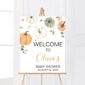 Minimalistische kleine Pumpkin Baby Dusche Empfang Poster