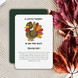 Minimalistische kleine Türkei Kinderdusche Einladu Dankeskarte