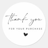 Minimalistische kleine Unternehmen Runder Aufkleber (Vorderseite)