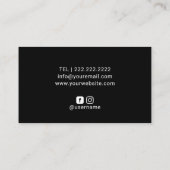 Minimalistische Koch Beruflich Visitenkarte (Rückseite)