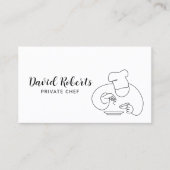 Minimalistische Koch Beruflich Visitenkarte (Vorderseite)